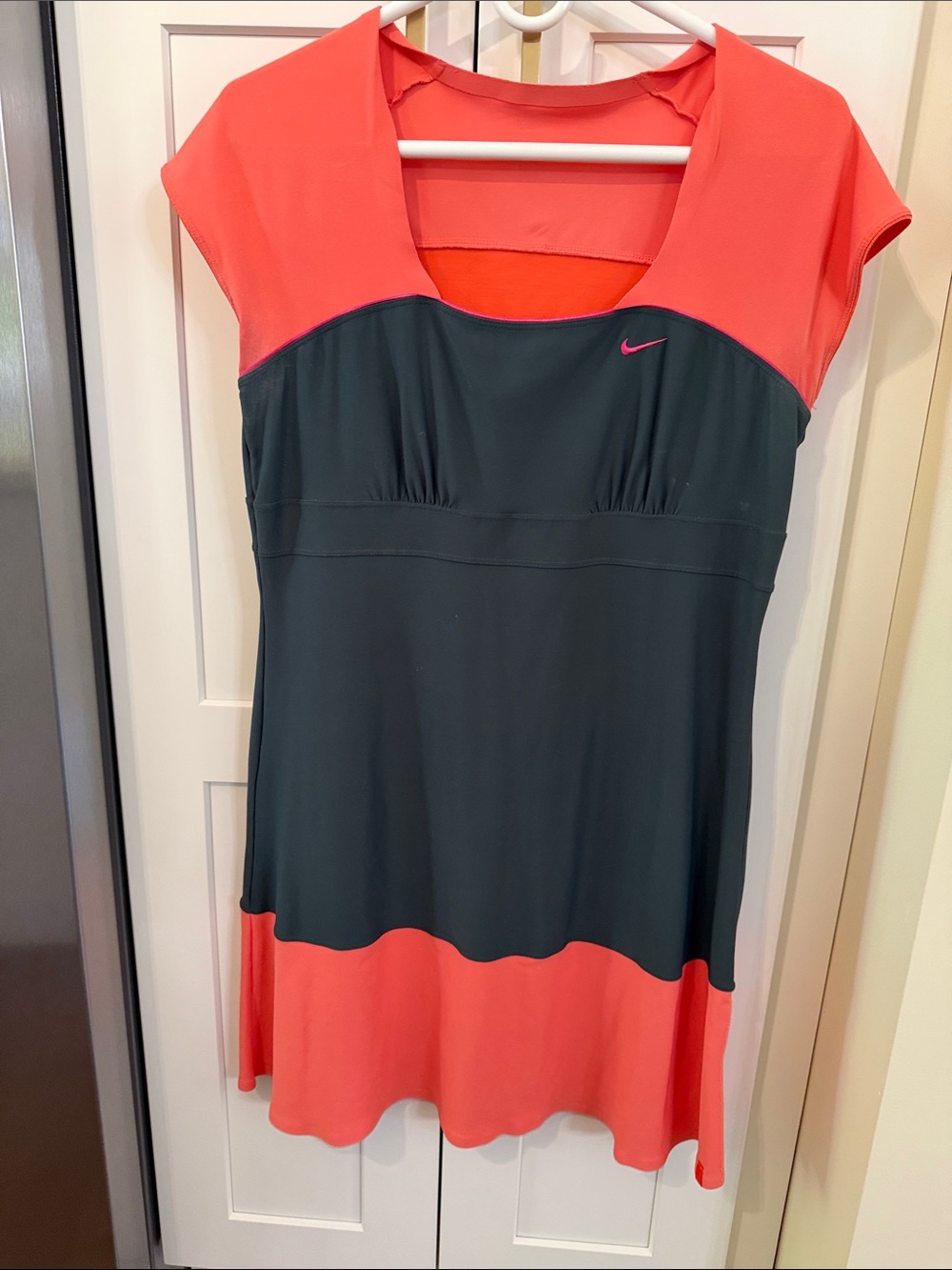 Nike Coral and Charcoal Cap-Sleeve Athletic Dress- Golf or Tennis